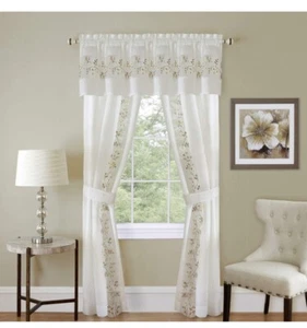 Achim Fair Field 5-teiliges Fenstervorhang-Set - 55X63 - weiß - Bild 1 von 3