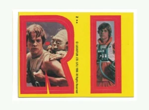1980 Topps Star Wars: The Empire Strikes Back Stickers #2 R I - Luke HAND-CUT - Picture 1 of 3