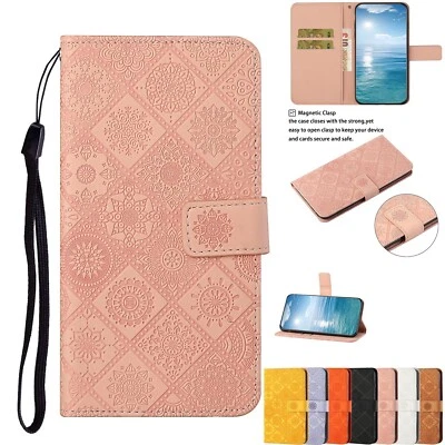 Leather Totem Card Wallet Phone Case For Google Pixel 9 8 7 6 Pro 7A 6A 8A 9A - Image 1 of 4