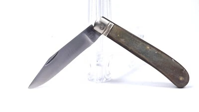 Faca de bolso dobrável antiga rara alemã rostfrei cabo de chifre de gado - Imagem 1 de 4