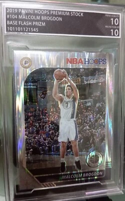 MALCOLM BROGDON 2019 Panini Hoops Premium Base Flash Prizm NBA card (BYCC-10) - Image 1 of 4