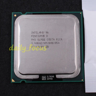 Intel Pentium D 945 3.4 GHz Dual-Core CPU LGA 775 800 MHz SL9QQ - Image 1 of 2