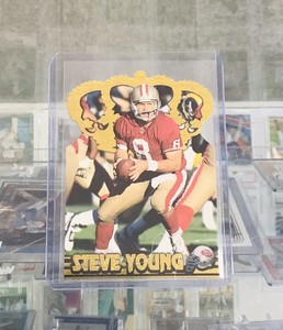 1996 PACIFIC COLLECTION STEVE YOUNG GOLD CROWN DIE CUT🔥NINERS