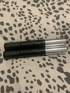 2x Clinique High Impact Mascara 01 Black 0.28oz / 7ml FULL SIZE - No Box - Picture 1 of 1