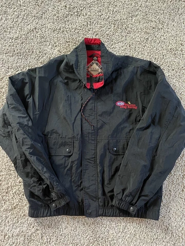 VTG Winston NHRA Drag Racing Jacket Large Black 90s NASCAR Cover