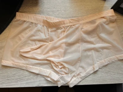 Boxer uomo intimo nylon con guaina per pene uomo slip sexy trasparente - Immagine 1 di 4