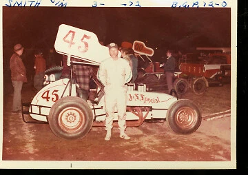 JIM SMITH #45-SPRINT CAR-AUTO RACING PHOTO-1972 - Image 1 of 1