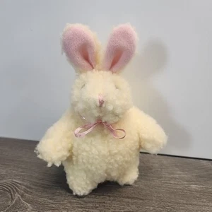 1990 Gund Small Yellow Rabbit With Shaker Box Inside (Maybe Rattle?) - Picture 1 of 7