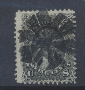 USA Stamps 1867 12c black Washington w 9 x 13mm grill Scott97 SG65 CV £120 - Picture 1 of 4