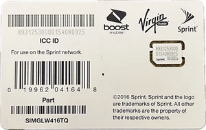 Sprint sim card - Picture 1 of 1