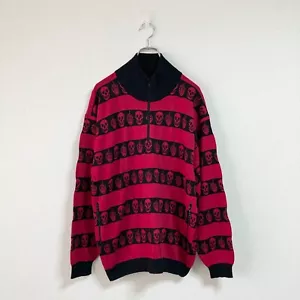Maglione cotone HYSTERIC GLAMOUR anni 10 teschio Kurt Cobain rosso - taglia M - Foto 1 di 9