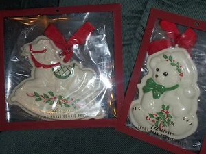 Lenox Holiday Teddy Bear & Rocking Horse Cookie Press Mold Christmas Ornament - Picture 1 of 1