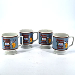 Juego de 4 tazas de café con pedestal Maxwell House años 70 - Imagen 1 de 8