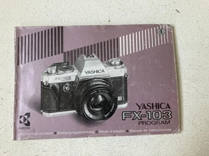 Yashica FX-103 Camera Manual Program Original Manual In English, German, French - Picture 1 of 3