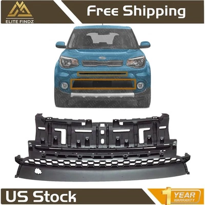 NEW Front Upper Bumper Grille Textured Dark Gray For 2017-2019 Kia Soul Foto 1 de 4