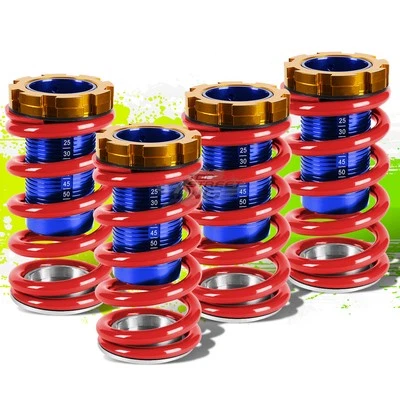 AZUL ESCALA 1-4" ALTURA MUELLE COILOVER AJUSTABLE PARA 88-00 CIVIC EG/EK ROJO Foto 1 de 4