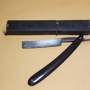 Vtg Rogers Cutlery GERMANY Straight Razor Silver Steel Shave Blade barbershop - Picture 1 of 8