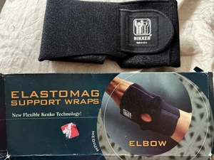 Nikken Elbow Support Wrap Size Medium Black Elastomag Kenko New - Picture 1 of 6