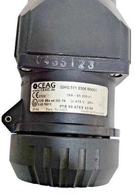 Eaton IP66 Cable Mount 2P + E Power Connector Socket ATEX, Rated At 16A, 250V - Image 1 of 4