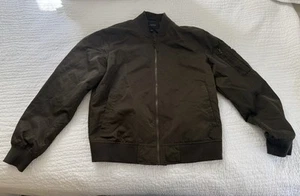 Banana Republic Jacket Adult M Green Bomber Military Zip Nylon Casual Mens - Picture 1 of 8