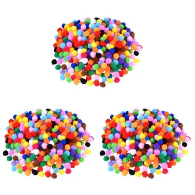  Set of 3 Pompon Kugeln Basteln Puschel Fuzzy Pompons Pompom-Bälle - Bild 1 von 4
