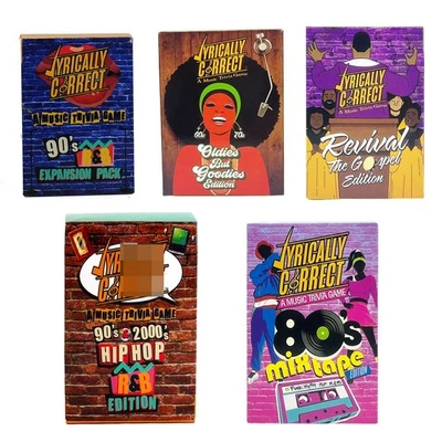 New Lyrically Correct Music Trivia Card Games Family Party Challenge Game Cards - image 1 of 4