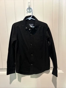 Children’s The Children’s Place Long Sleeve Button Down Shirt Size S Black PO - Picture 1 of 4