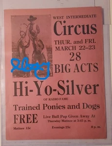 Original Lone Ranger "Hi-Yo-Silver" Radio Poster - Bild 1 von 2