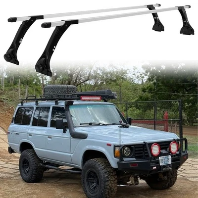 For Toyota Land Cruiser 63" Rain Gutters Roof Rack Cross Bars Bike Kayak Carrier - Изображение 1 из 4