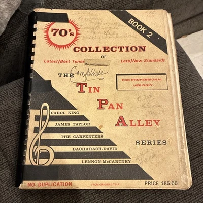 Songbook: Tin Pan Alley Library Volume 4 Book 2 Sheet Music Of The 70’s 200+ Pgs - Image 1 of 4