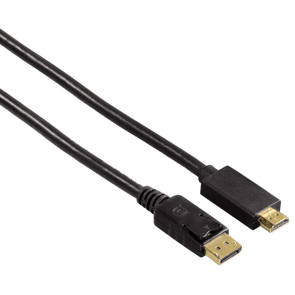 Hama DisplayPort DP zu HDMI-Stecker Adapter-Kabel  PC Notebook auf Monitor TV 4K - Bild 1 von 3
