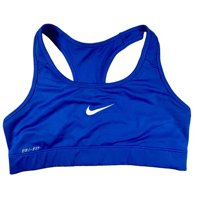 Sujetador deportivo Nike Dri-Fit Racerback en azul real (M para mujer) Foto 1 de 4