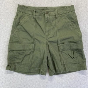 LL Bean Cargo Shorts Womens 8 Stretch Utility Pockets Hiking Outdoor Casual - Picture 1 of 9