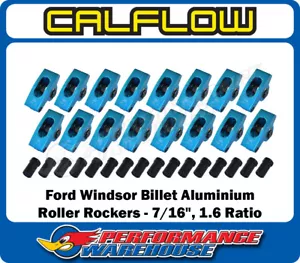 Ford Windsor 289 302 351 Billet Aluminium Roller Rocker Arm Set 7/16", 1.6 Ratio - Picture 1 of 5