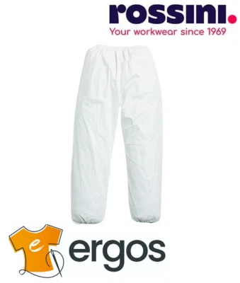 ROSSINI PANTALONI in Tyvek Practik con Elastico in Vita e Caviglia Tg XL RR430