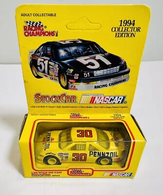 Michael Waltrip #30 Pennzoil 1/24 Racing Champions 1994 Diecast Foto 1 de 4
