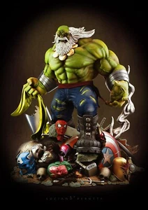 Hulk Maestro Resin Skulptur Statue Modellbausatz Avengers unbemalt/unmontiert - Bild 1 von 4