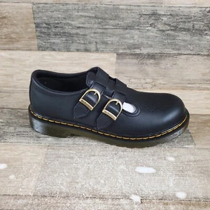 Dr Martens 8065 Mary Jane Womens Sz 6 Black Leather Adjustable Strap Round Toe - Picture 1 of 12