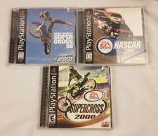 NASCAR 99, Supercross 98, Supercross 2000 [PS1] Excellent Condition 3 Games