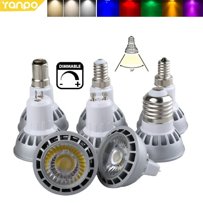 Dimmable GU10 MR16 E27 E14 10W LED SpotLight COB Bulb High Power Lamp Bright BC - Image 1 of 4