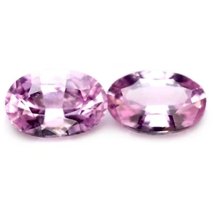 Zertifiziert 0,51ct natürliches unbeheiztes rosa Saphir VVS Klarheit oval passendes Paar - Bild 1 von 4