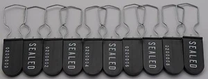 Medidor eléctrico sello de seguridad alambre candado negro paquete de 10 - Imagen 1 de 7