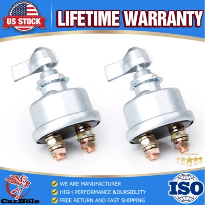 Interruptor de desconexão de bateria 2X 12V Master 2Post SPST Kill CutOff Nascar Marine ATV - Imagem 1 de 4