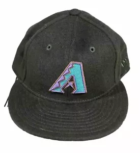 New Era 59Fifty MLB Arizona Diamondbacks schwarz/blau tailliert 7 3/8 Mütze Neu mit Etikett Wildleder! - Bild 1 von 6