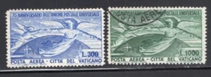 Città del Vaticano 1949 UPU Set Posta Aerea FVF Usato #C18-19 - Foto 1 di 1