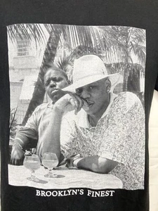 Jay z and Biggie T Shirt Brooklyn's Finest XL Black Short Sleeve Cotton graphic - Picture 1 of 4