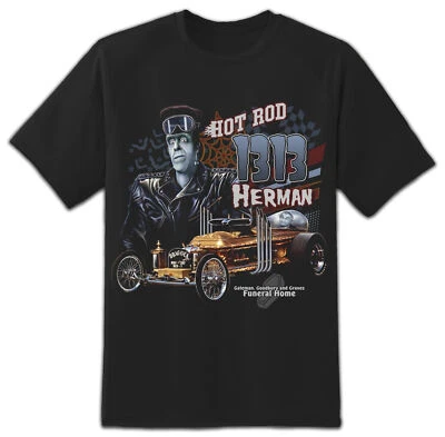 Camiseta Rock Rebel The Munsters Hot Rod Herman S-2XL NUEVA Foto 1 de 2