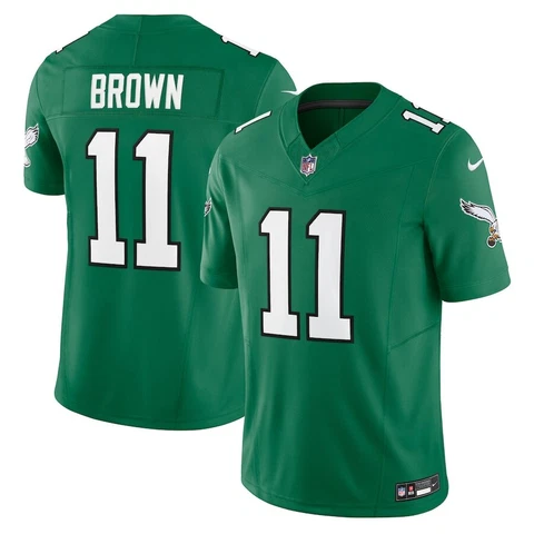 Philadelphia Eagles A.J. Brown Nike Green Alternate F.U.S.E. NFL Limited Jersey Cover