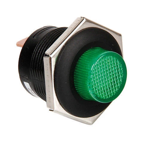 Interruttore a pulsante led - 12/24V - Verde 5A max. Led a due - Immagine 1 di 1