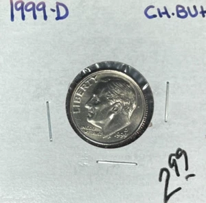 1999-D moneda de diez centavos Roosevelt ~ ch/bu+ ~hermosa moneda~ - Imagen 1 de 2